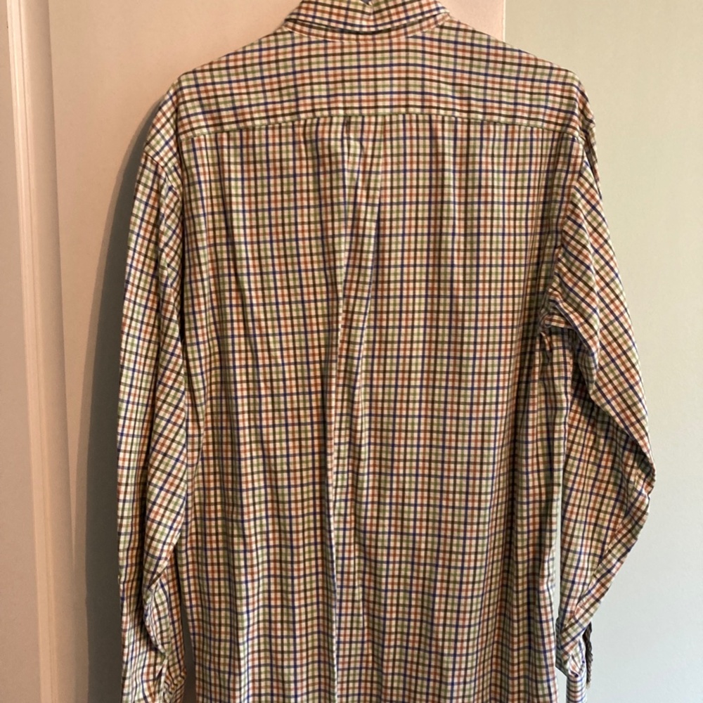 Ll Bean Wrinkle Resistant Checked Plaid Button Do… - image 2